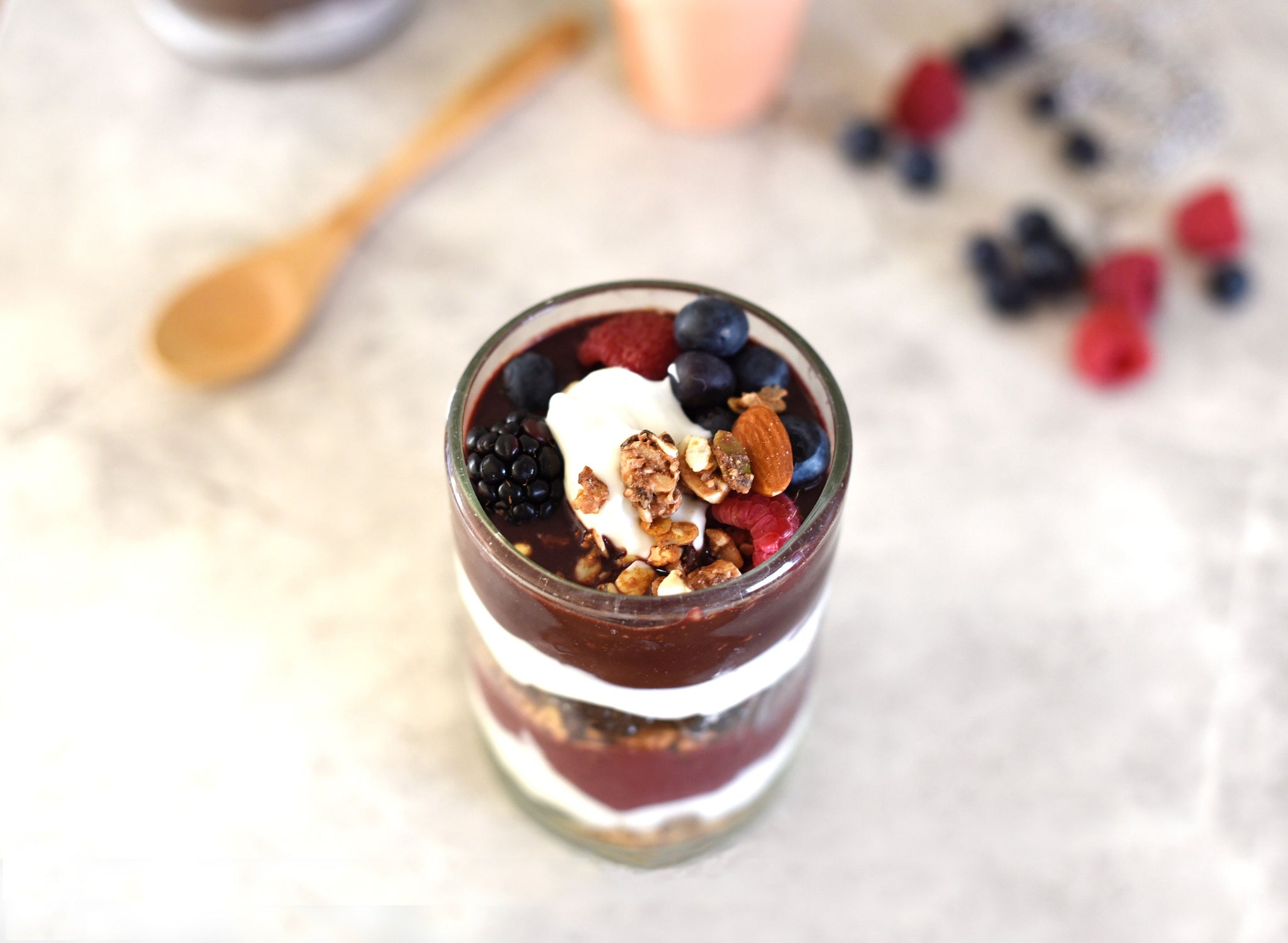 Raw Chocolate and Summer Fruit Parfaits: A Refreshing Dessert