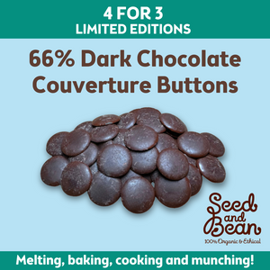 Seed and Bean - 66% Dark Chocolate Couverture Buttons