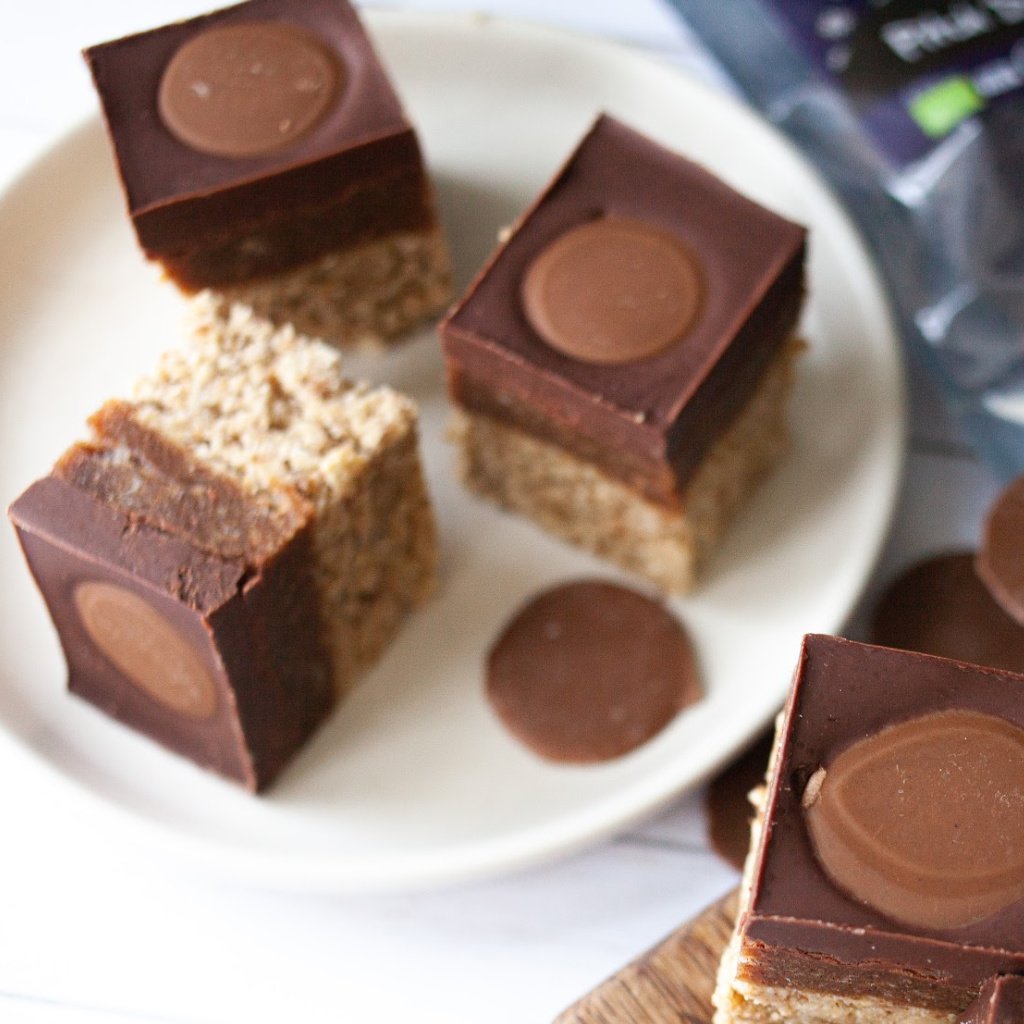 Almond Butter & Chocolate Button Slices