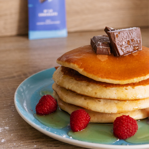 Vegan Breakfast Pancakes with M*lk Chocolate