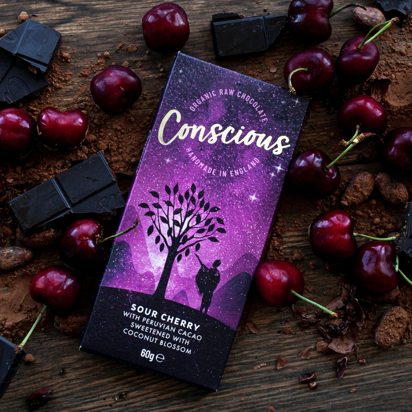 Conscious Chocolate Sour Cherry Bar